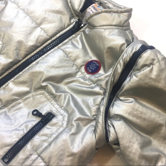 Silver Puffer Jacket by GYMBOREE - Size 12… - Picture 2 of 5